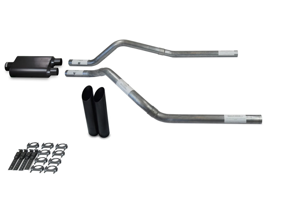 Dual Exhaust Kit for Chevy Blazer (1995–1999) 2.5" with Black Tips