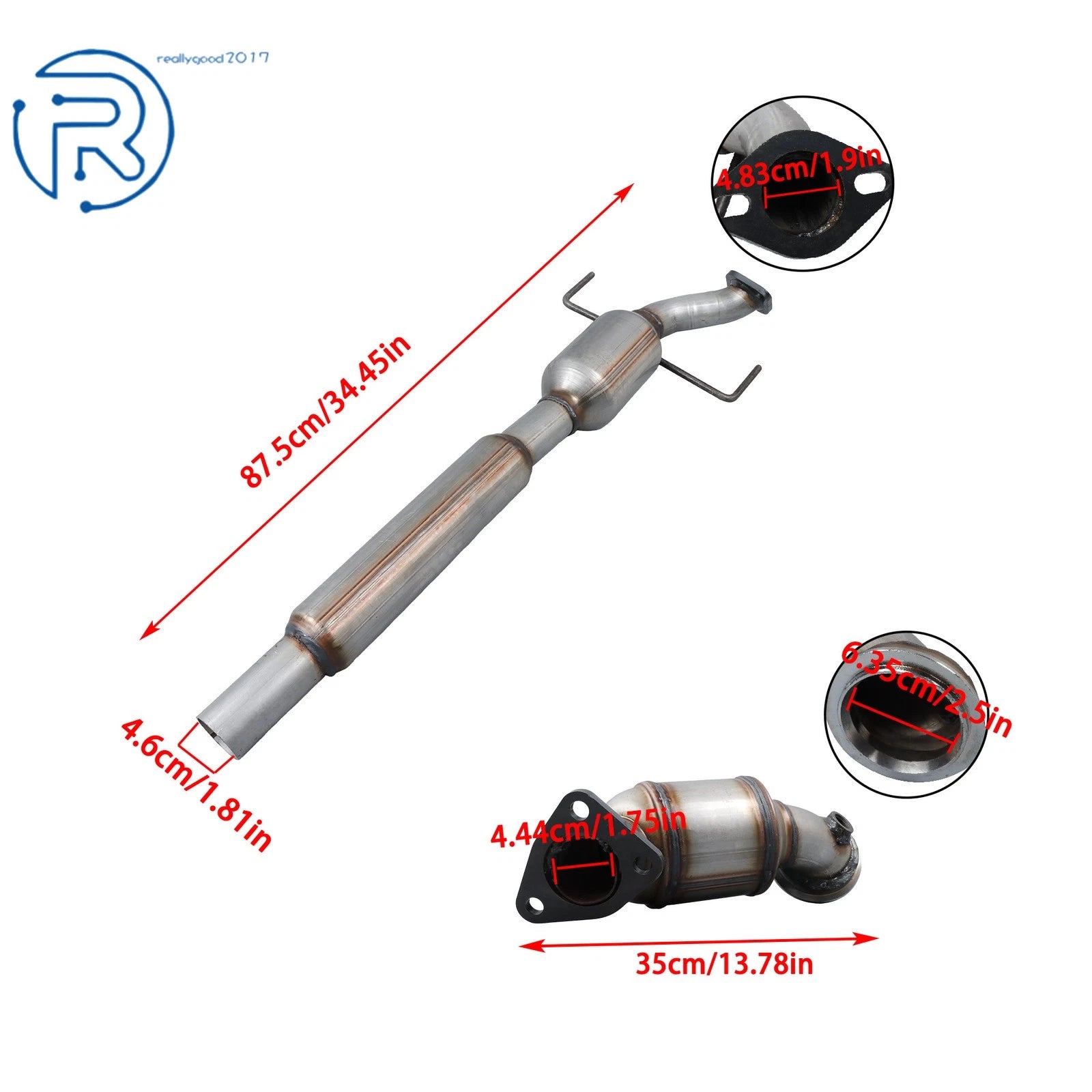 2X Catalytic Converters for Buick Encore (2013-2018) & Chevy Trax (2015-2016)