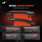 2X Front Black Exterior Door Handle for Nissan Versa (2012-2019)