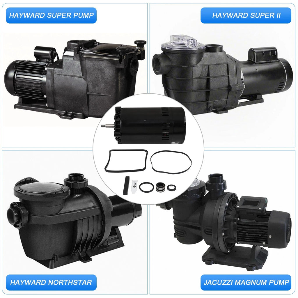 Pool Pump Motor and Seal Replacement Kit for Hayward Max Flow