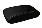 Console Lid Cover for Jeep Grand Cherokee (2011–2019) Carbon Fiber Beige Stitch