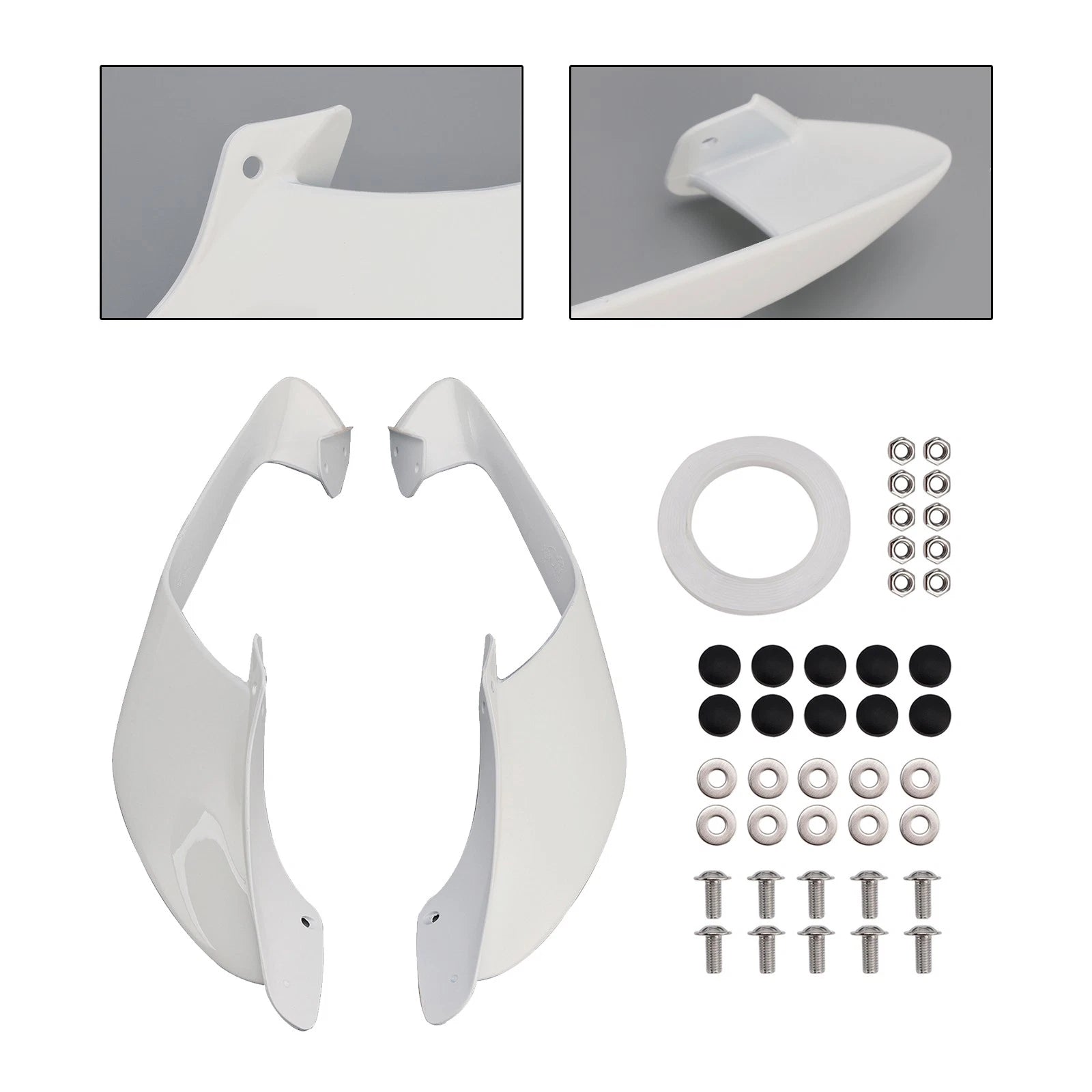 Front Side Winglets for Yamaha YZF R1 R1M (2021–2024) White
