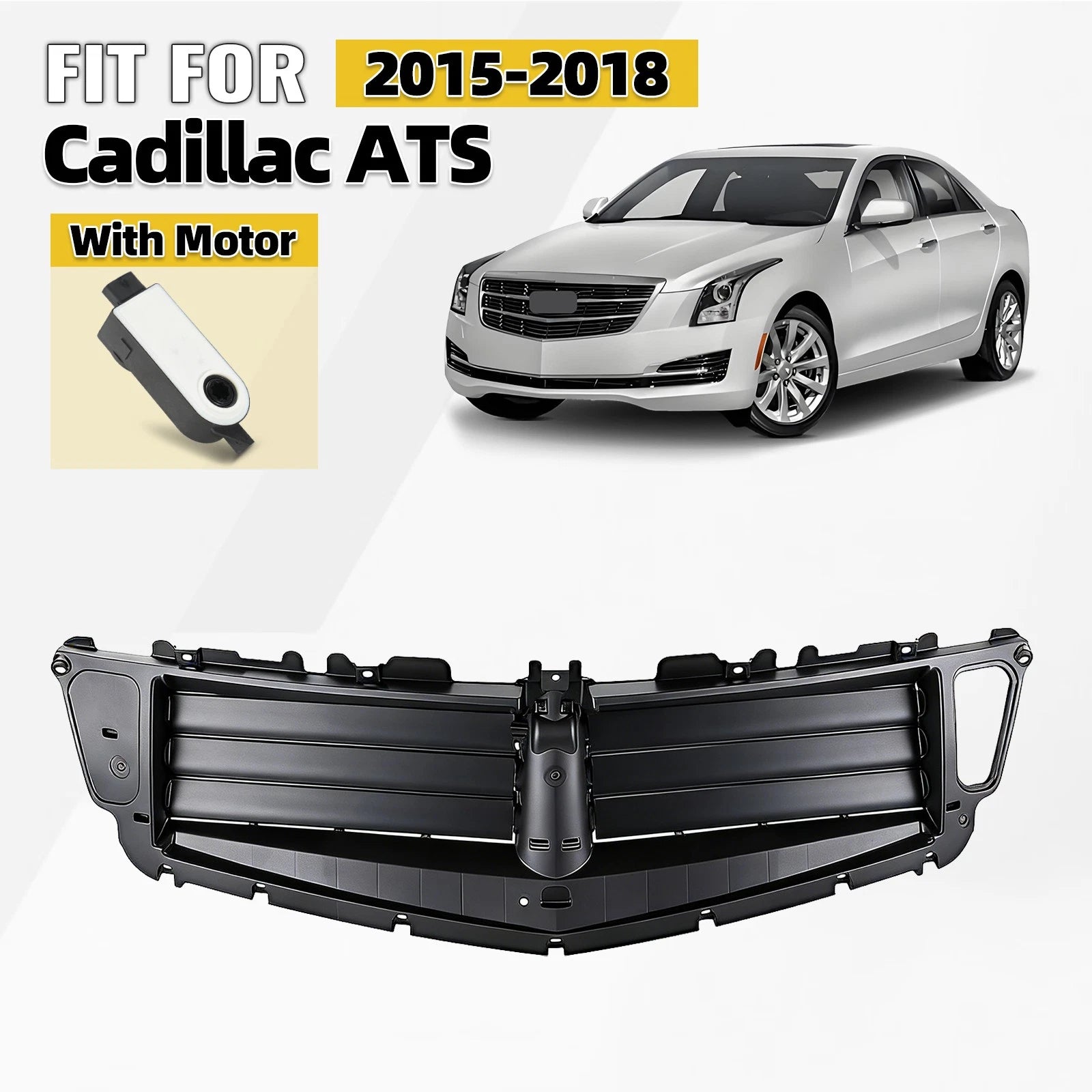 Front Radiator Grille Air Shutter with Motor for Cadillac ATS (2015–2018) 84101311