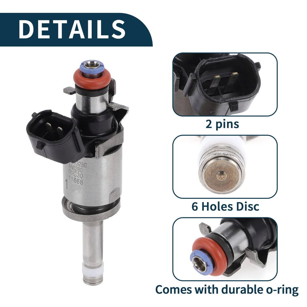 Fuel Injector P50113250 for Mazda 3 2.0 (2016) 1 Pc Black