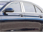 4pc Luxury FX Stainless Steel Pillar Post Trim for 2017-22 Mercedes E Class 4dr