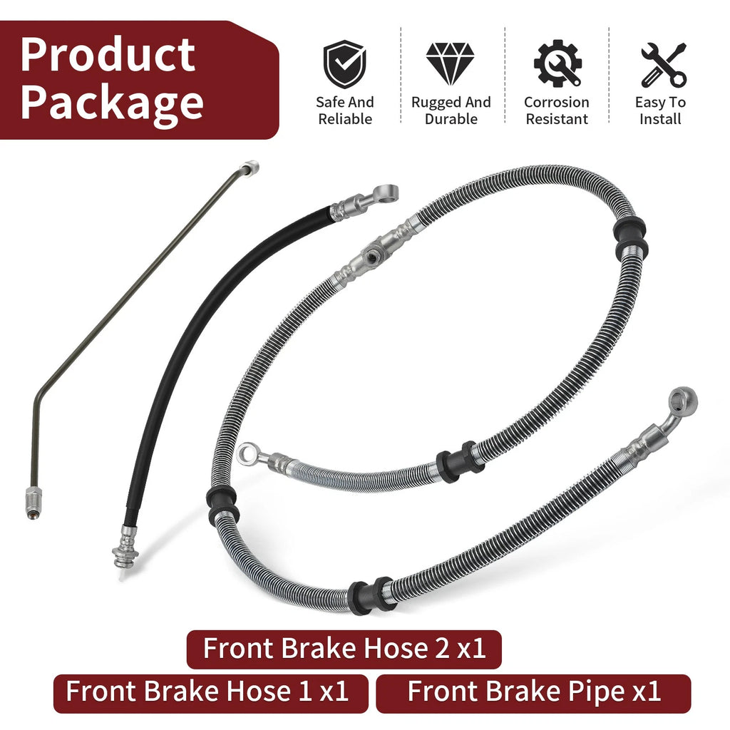 Front Brake Hose Line and Pipe for Yamaha Grizzly 450 YFM450 (2011–2014)