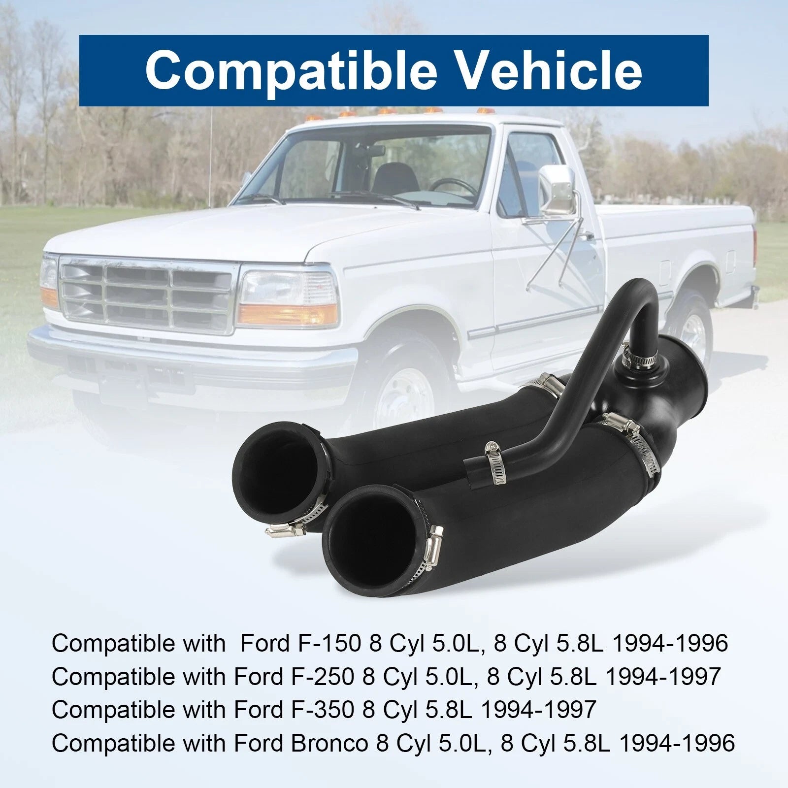 Air Intake Duct Hose for Ford F150 F250 F350 (1994–1997)