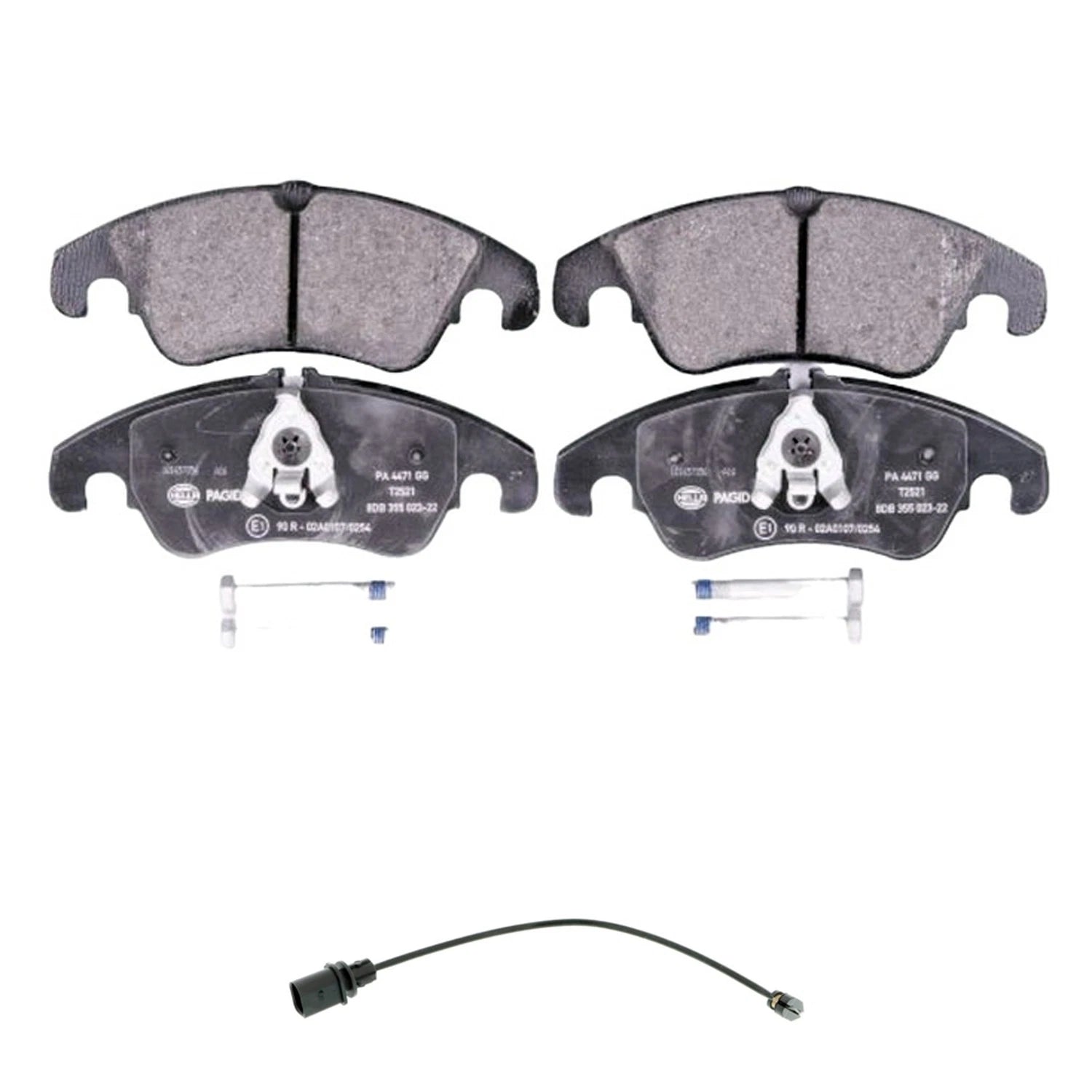 Hella Front Low-Met Disc Brake Pad Set w/Sensor for Audi A6 (2005–2011)