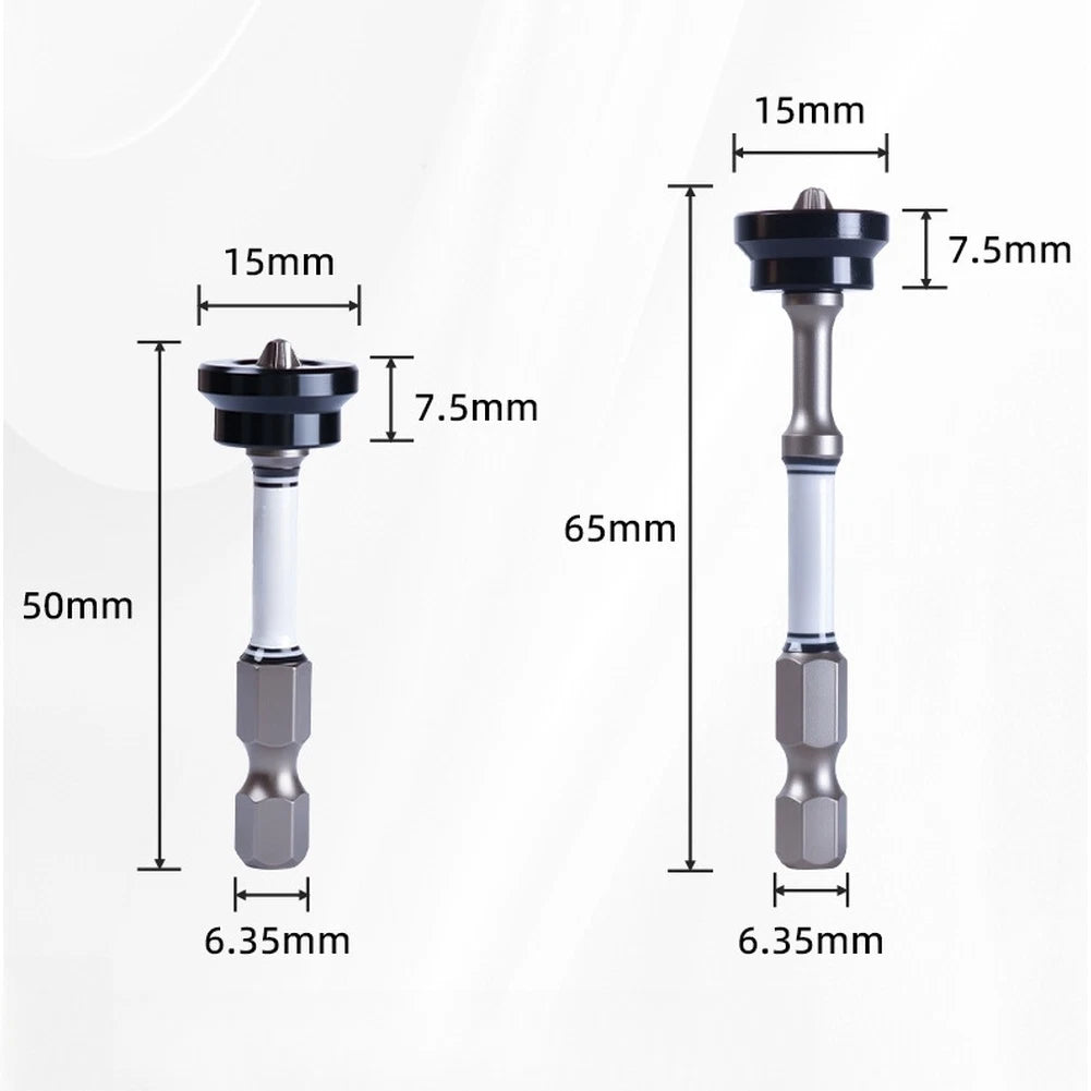 Magnetic Plasterboard Screwdriver Bit Set of 2 (50mm, 65mm) with Limit Ring