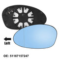 Driver Mirror Glass w/ Backing Plate Heated for BMW E82 E90 E91 E92