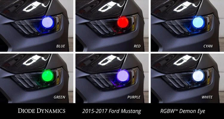 LED Demon Eye Inserts Replacement for Ford Mustang (2015–2017) Multi Color