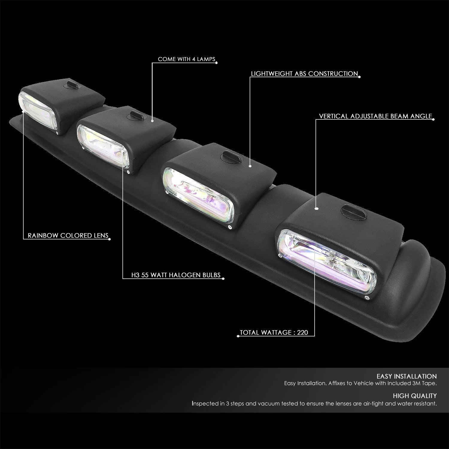 4X Off-Road Roof Mount Fog Lights for Universal Applications (LED)