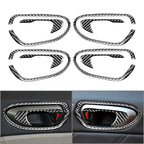 8Pcs Carbon Fiber Door Handle Trim for Honda Civic 2006-2011