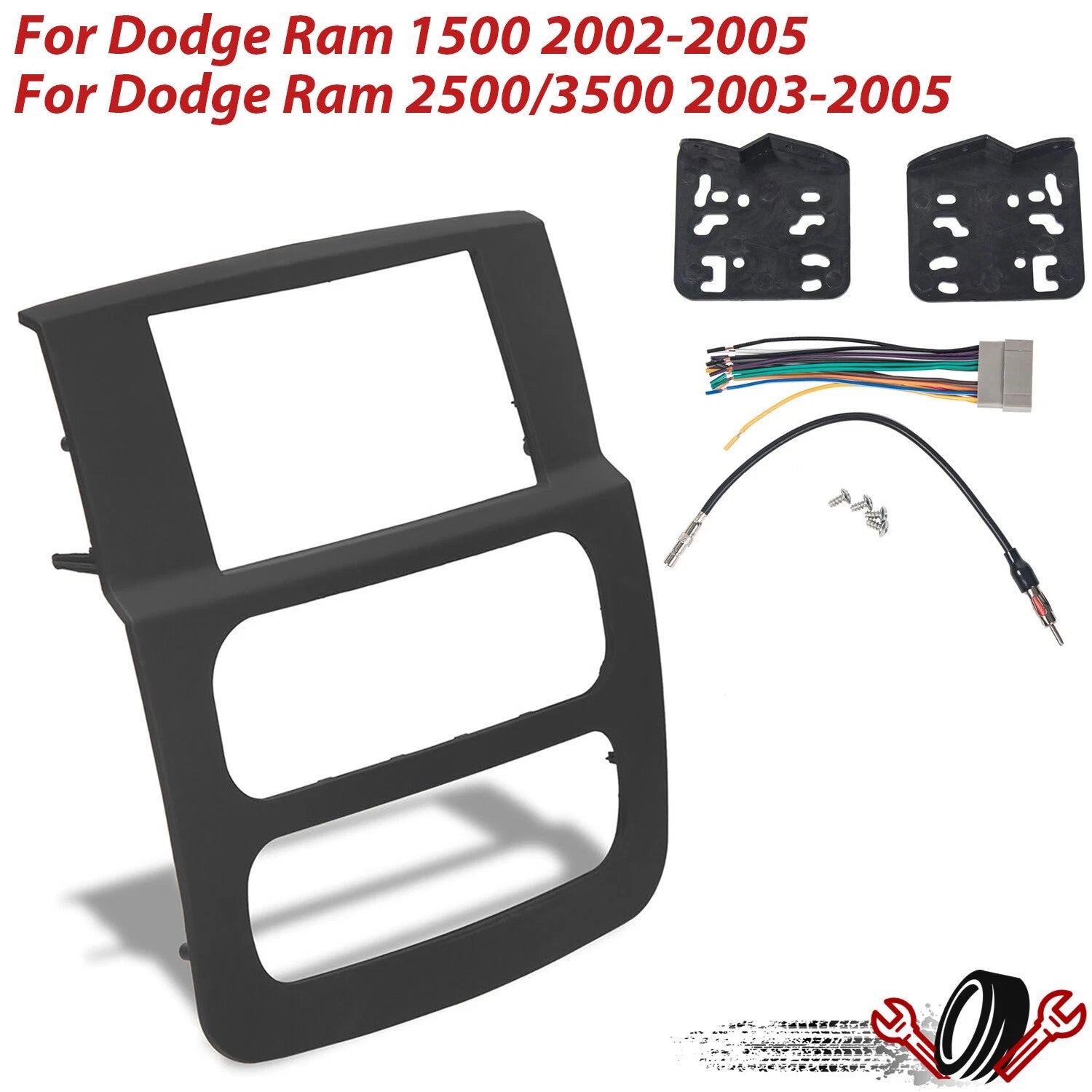 Double Din Dash Panel Kit for Dodge Ram 2002–2005