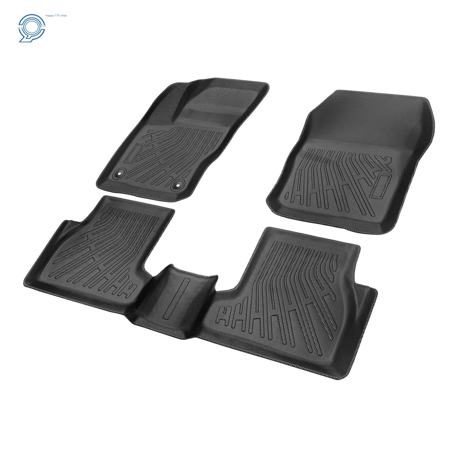 Set of 2 TPE Rubber Cargo Liner Floor Mats for Ford Focus (2012–2018)