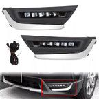 LED DRL Fog Lamp Lights w/Brackets for Honda CR-V (2017–2019)