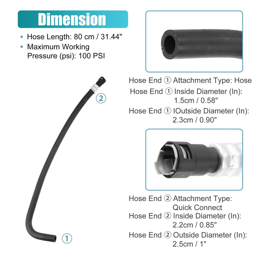 Heater Inlet Hose 15145587 for Cadillac Chevrolet Tahoe Suburban GMC 