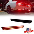 Pair LED Rear Bumper Lamp Reflector for Dodge Challenger (2015–2023)