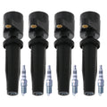 Set of 4 Ignition Coils & Spark Plugs for Ford Focus, Mazda 3 (L4)