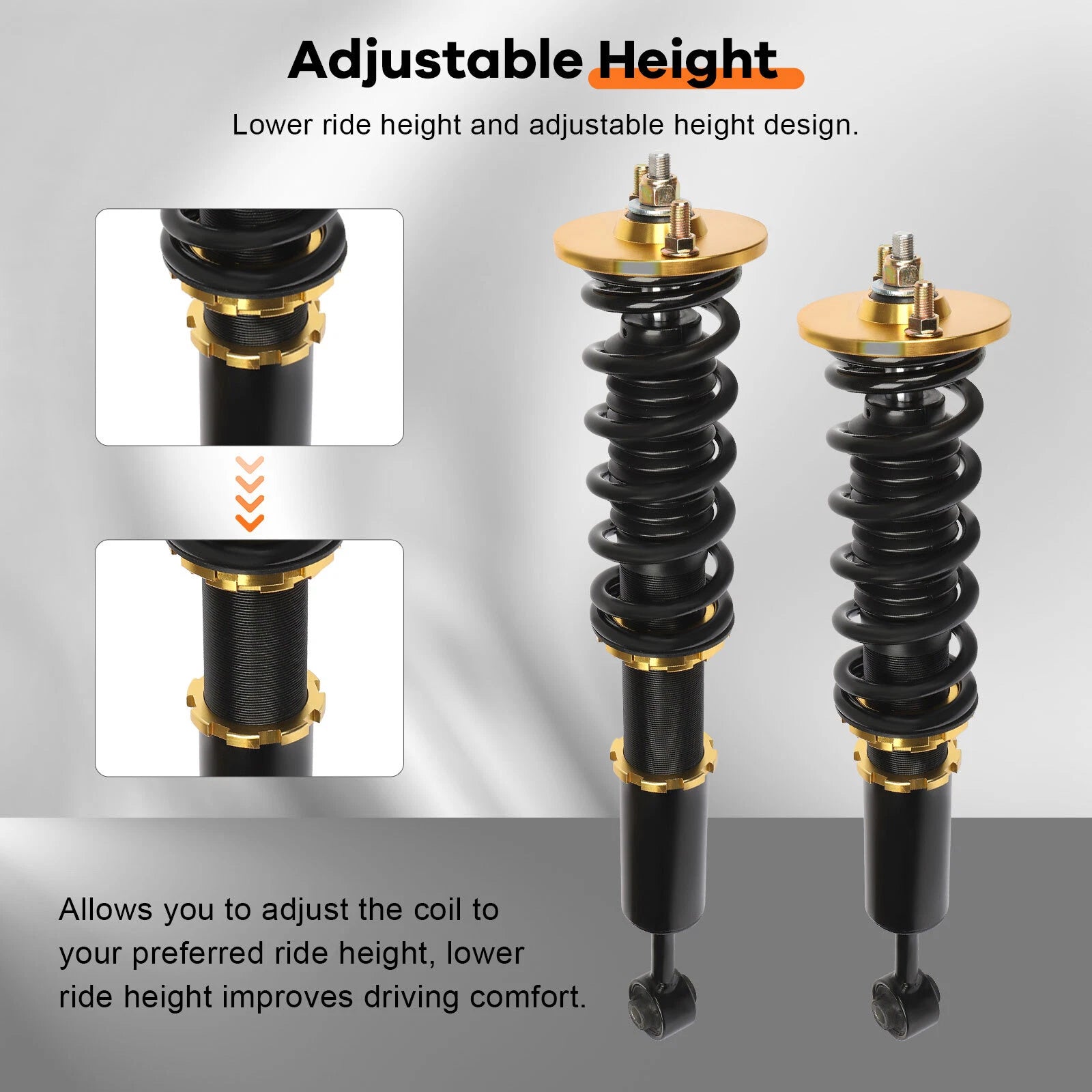 Coilovers for Honda Accord (2003-2007) Adjustable Height Suspension Kit