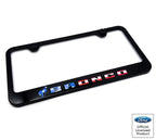 License Plate Frame Black Plastic with American Flag for Ford Bronco (2021–2025)
