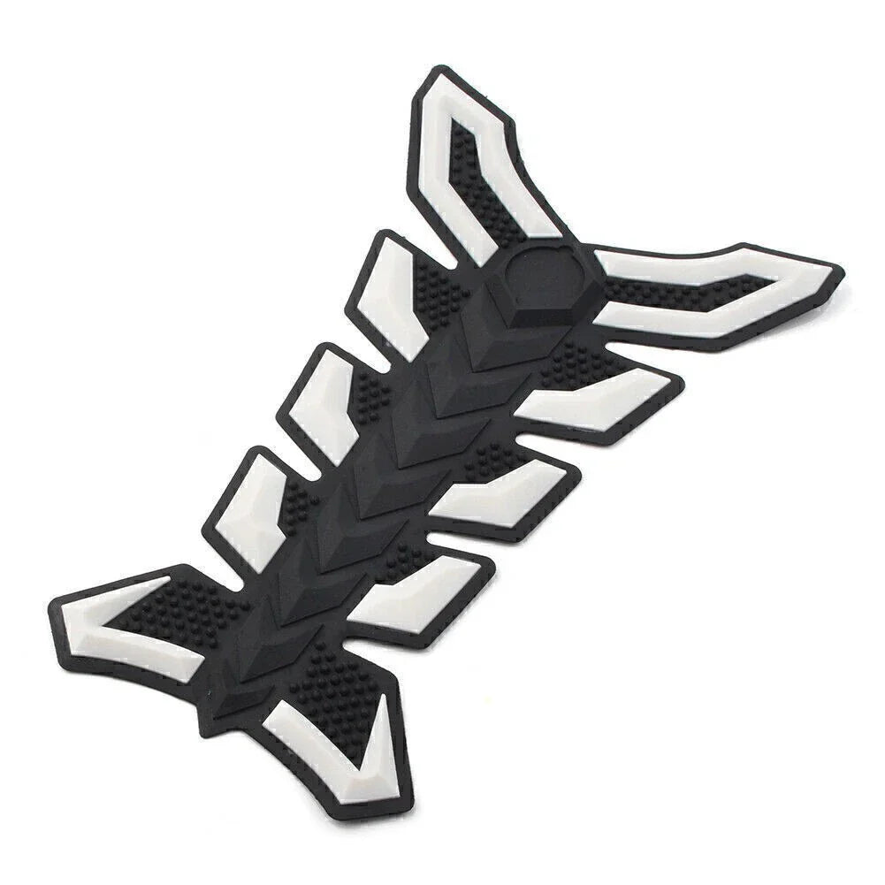 3D Decal Sticker Protector for Motorcycle White Gas Fuel Oil Tank Pad Fish Bone