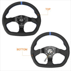 NRG RST-024MB-R-BL 320mm Leather Wrapped Steering Wheel for Universal Fit (RHD)