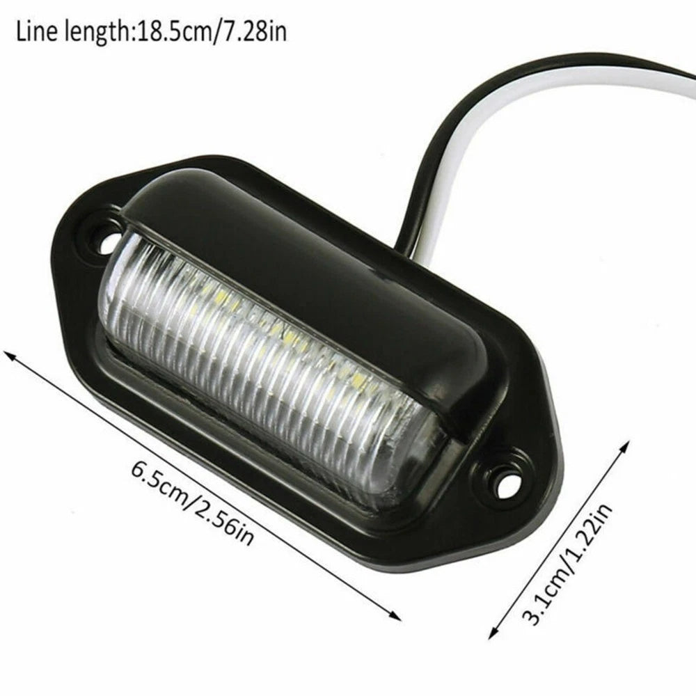 6LED Waterproof License Plate Light for Car/Boat/Truck/Trailer (12V)