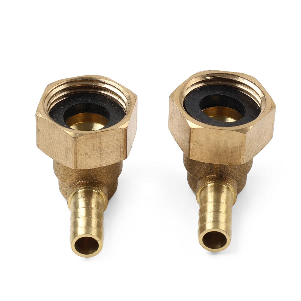 2pcs Brass Hose Barb Elbow Fitting 8mm x G1/2 for Pipe Connectors