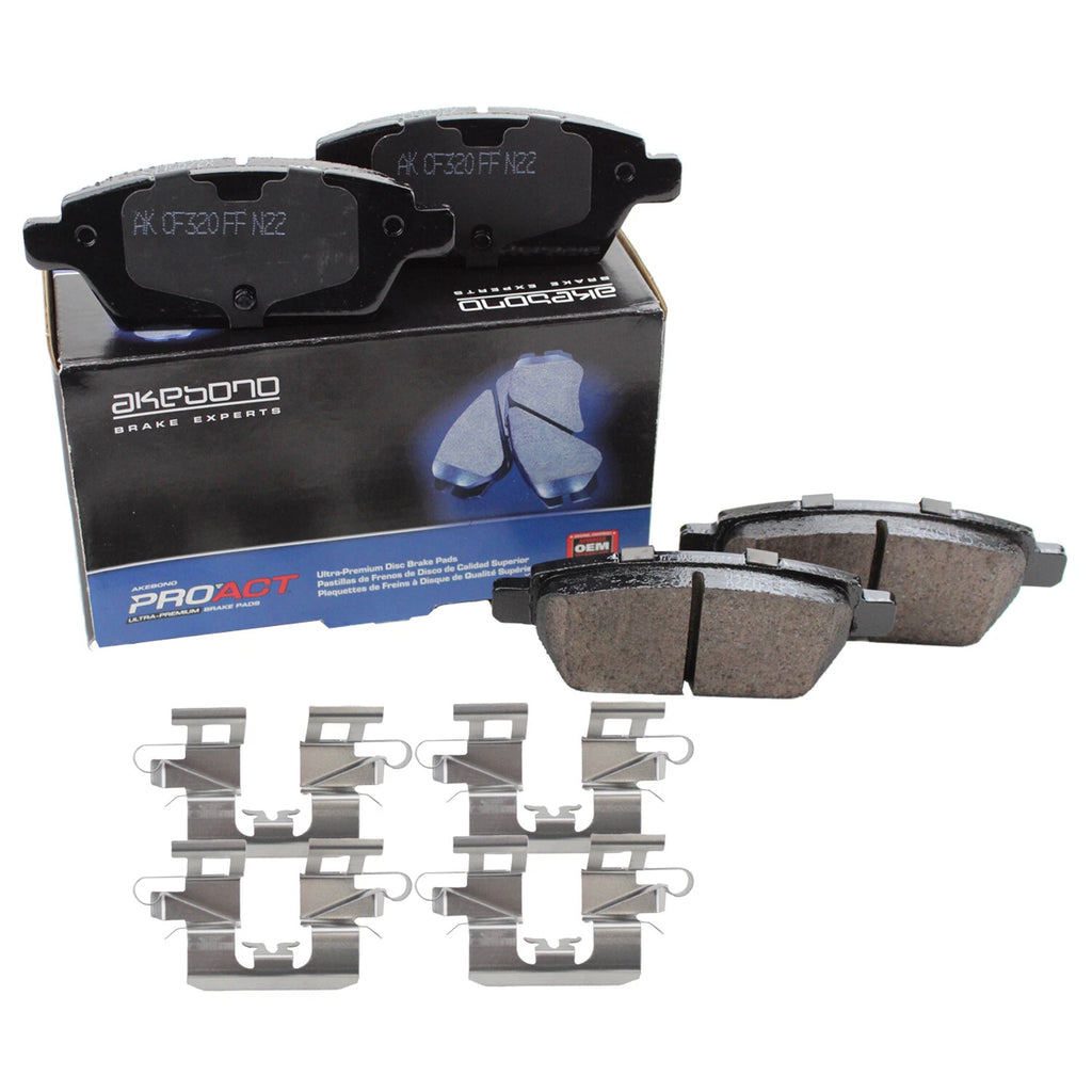 Set of 4 Akebono ProACT Rear Disc Brake Pads for Mazda 6 (2010–2013)