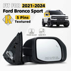 Right Side Mirror for Ford Bronco Sport (2021–2024) w/ Blind Spot, 5 Pins