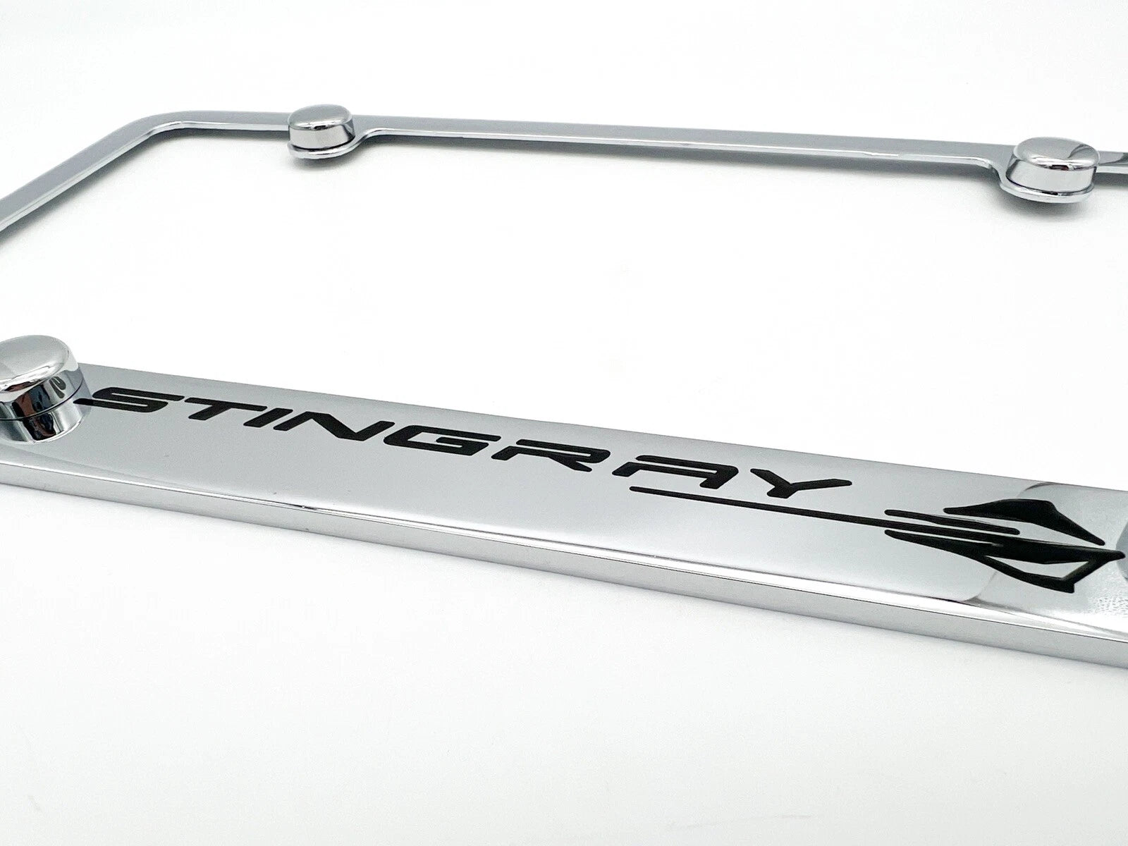 License Plate Frame Notched Chrome for Chevy C8 Corvette Stingray (2020–2024)