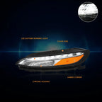 LED DRL Turn Signal Parking Light for Cherokee (2014–2018) - Chrome Housing Amber