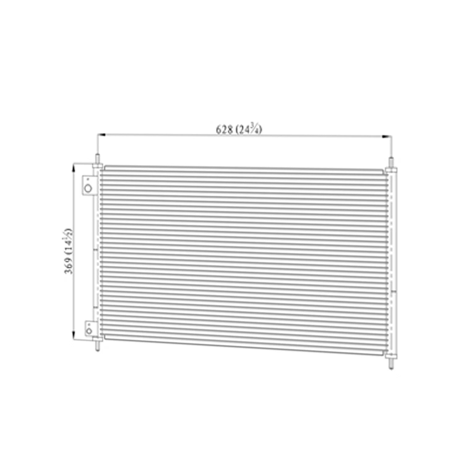 Replacement A/C Condenser for CND40132 Stock Repair Part (See Compatibility)