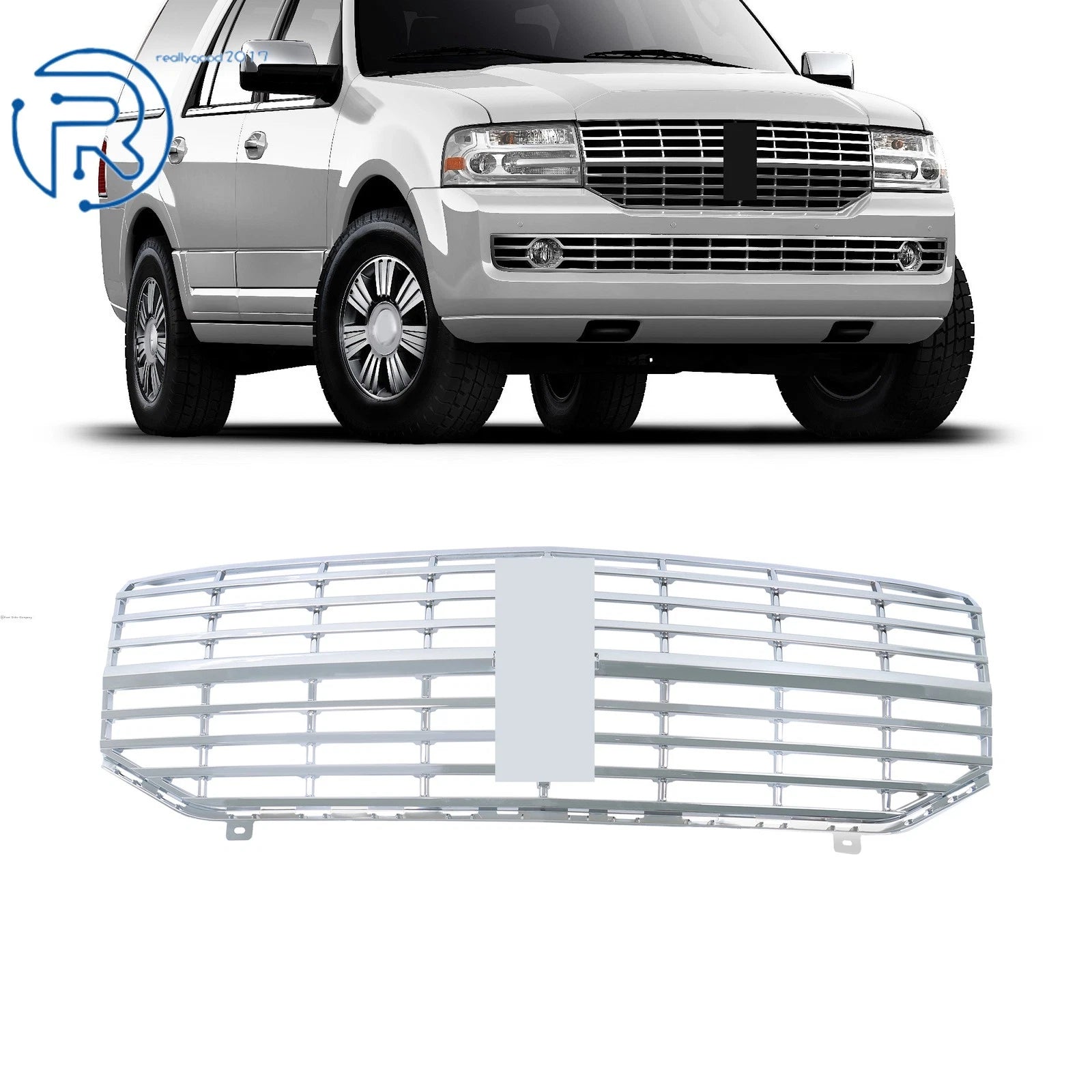 Bumper Grille for Lincoln Navigator (2007–2014) Chrome Front Upper