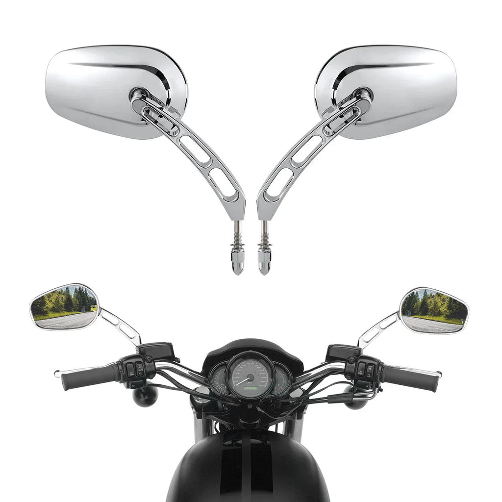 Chrome Rearview Mirrors for Harley CVO Tri Electra Street Glide Freewheeler