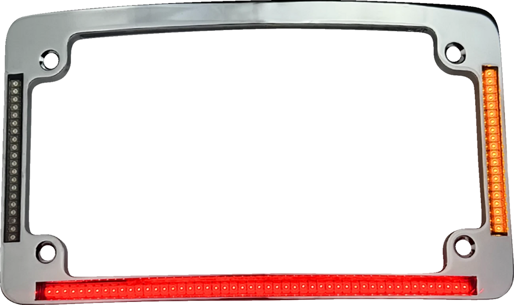 LED Chrome License Plate Frame for Custom Dynamics TF05-23-C