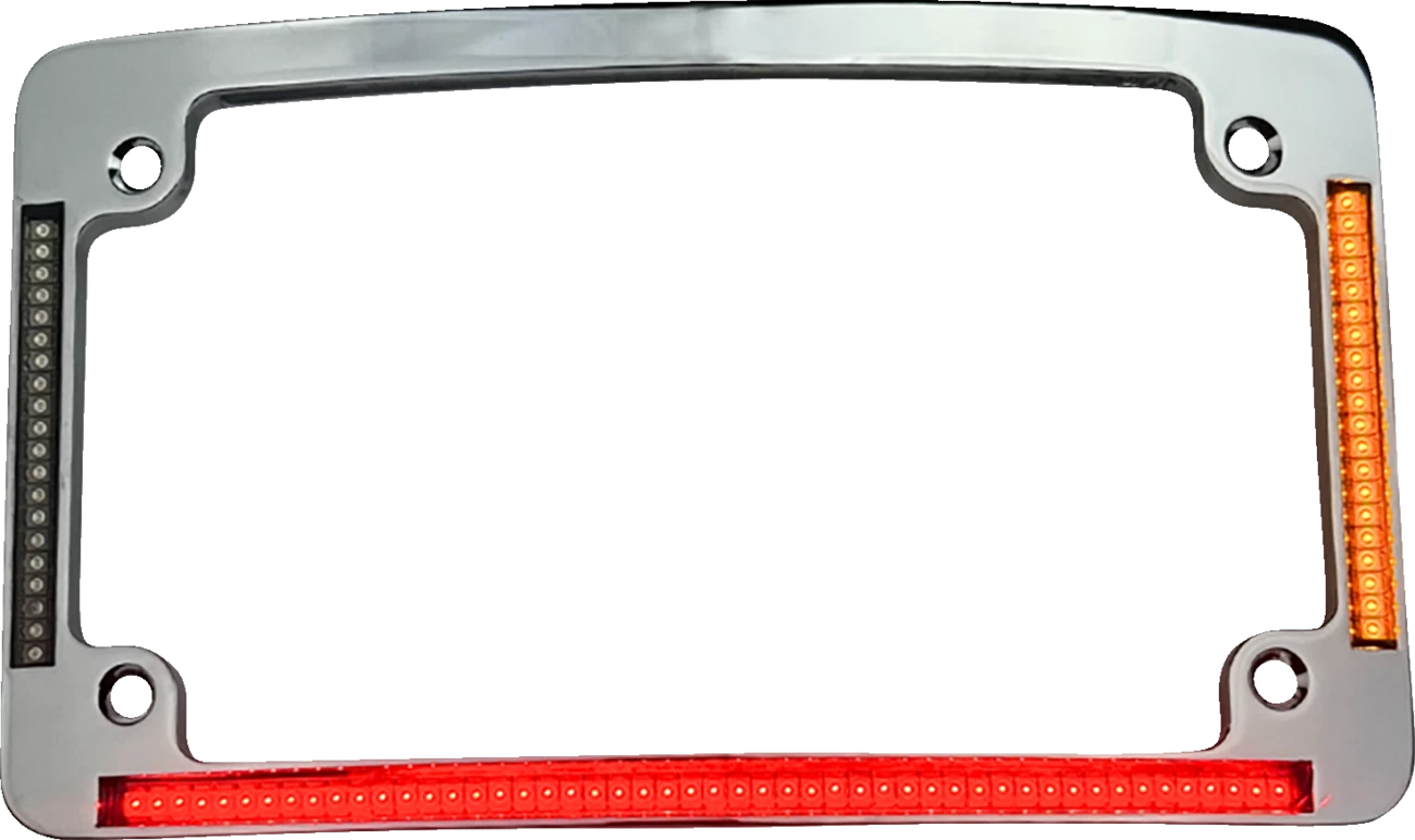 LED Chrome License Plate Frame for Custom Dynamics TF05-23-C