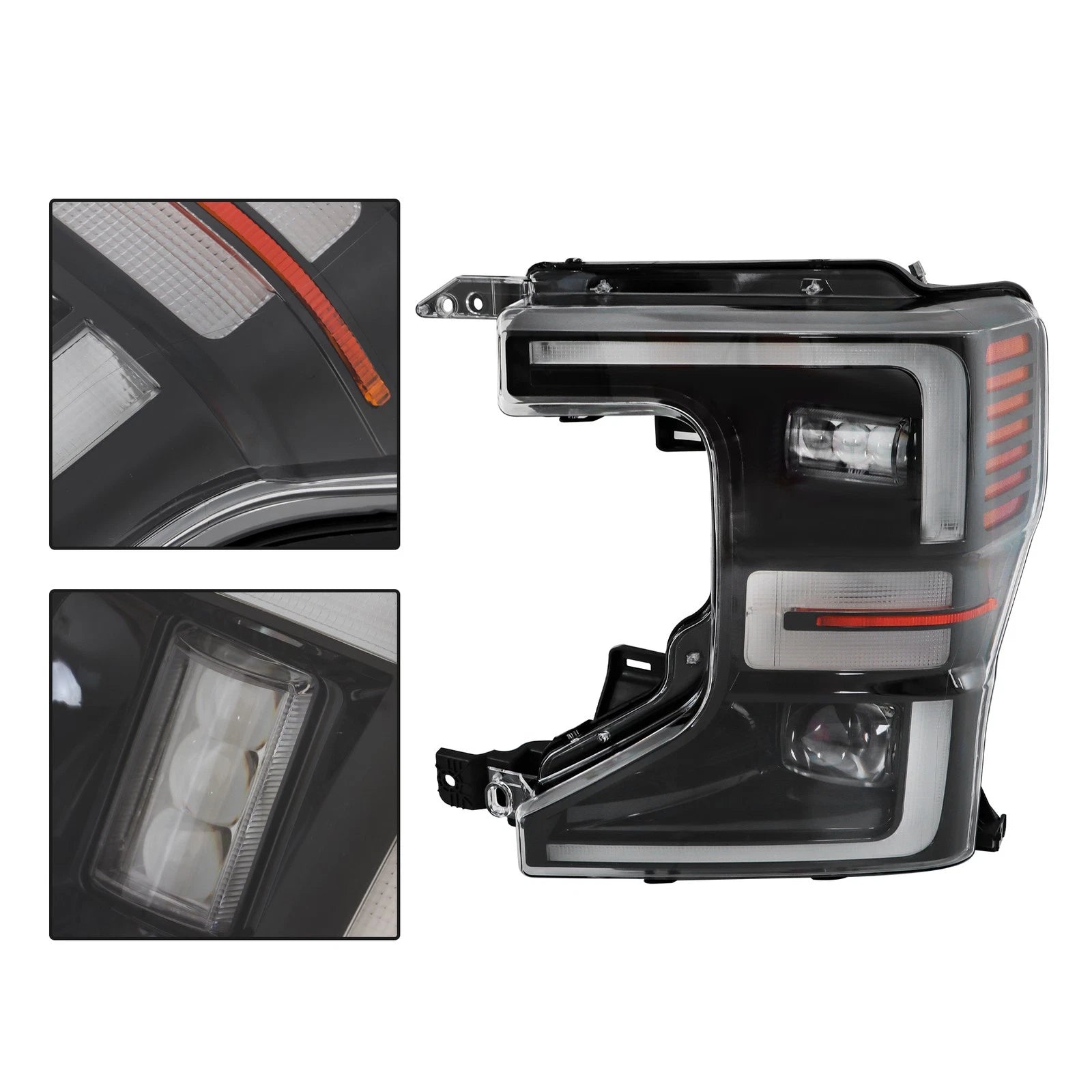 LED Black Headlights for Ford F250 F350 (2020â2022)