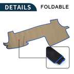 Dashboard Cover Mat for Toyota Mark X (2004–2020) Black Blue Set of 1