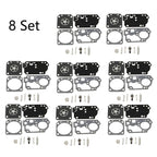 Set of 8 Carburetor Gasket Repair Kit for Poulan PP330 PP335 (ZAMA RB-168 C1M-W44)
