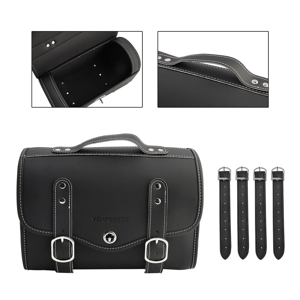 Pu Side Tail Bag for Scooter Motorcycle (Color Matching, Black)