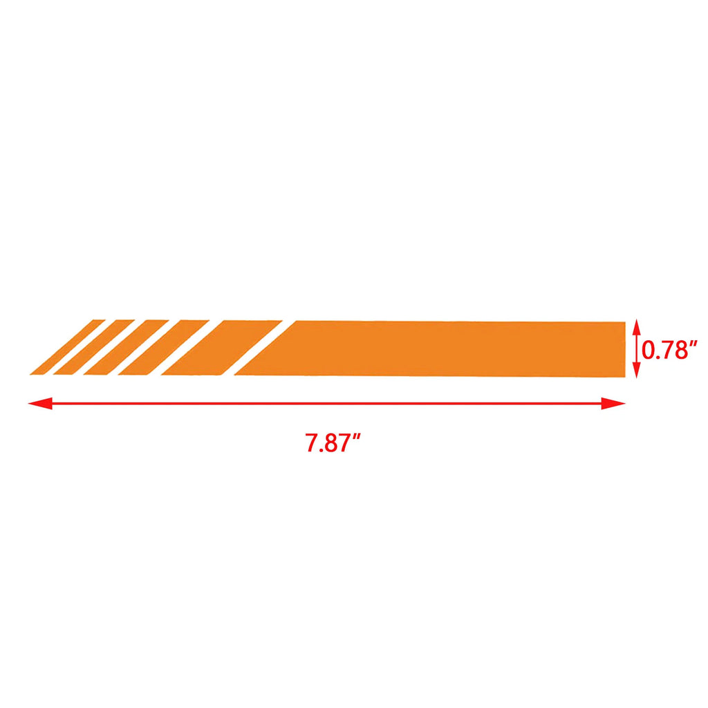 2Pcs Orange Car Rear View Mirror Eyelid Vinyl Decal Stickers (-)