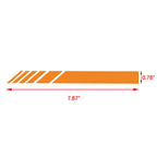 2Pcs Orange Car Rear View Mirror Eyelid Vinyl Decal Stickers (-)