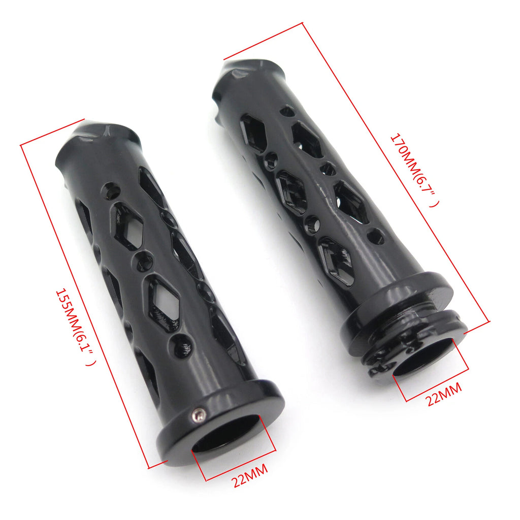 CNC Black Spike Hand Grip for Suzuki GSXR 600 750 1000 Hayabusa (2001–2023)