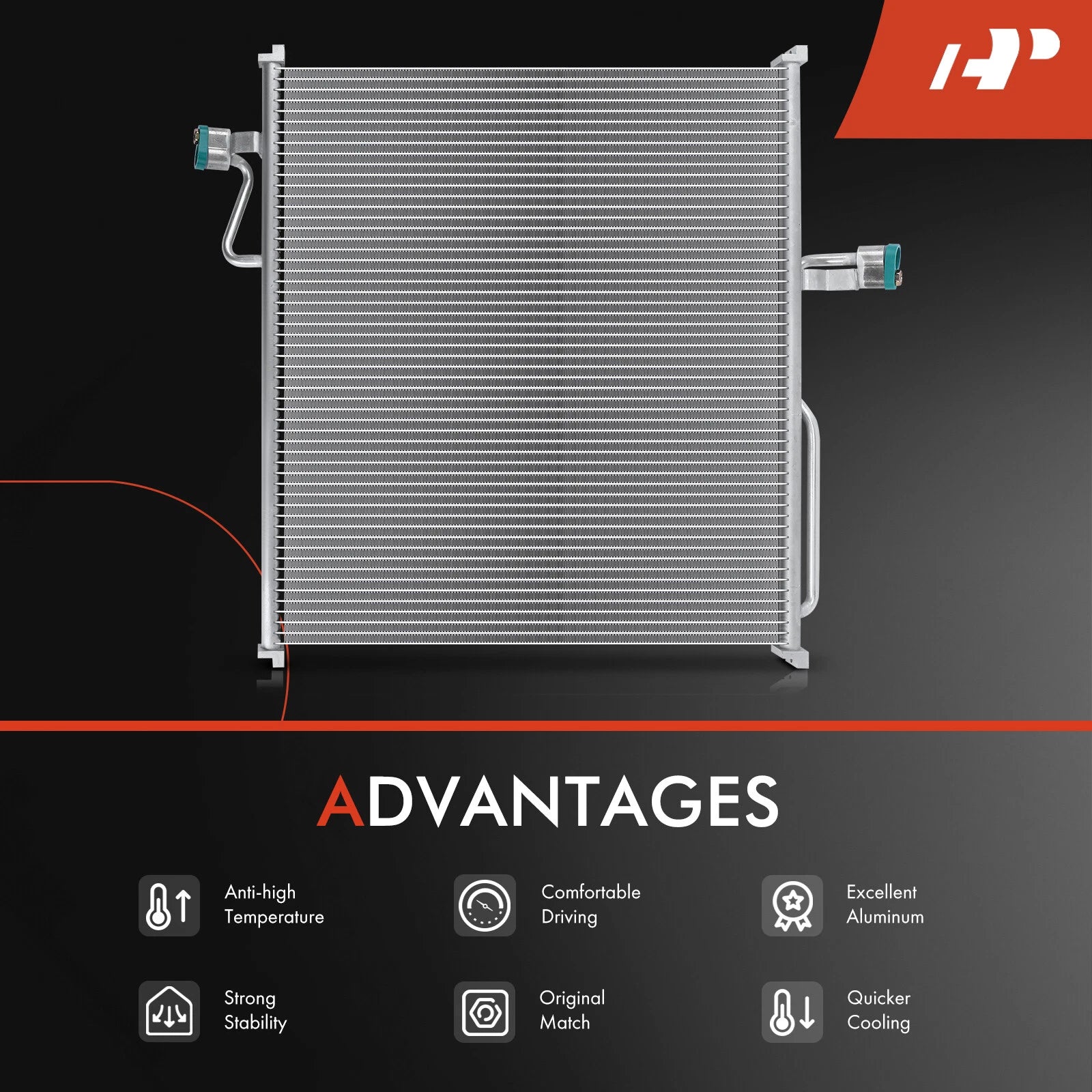 A/C Condenser for Ford Ranger, Mazda B2500, B3000, B4000 (1998-2011)