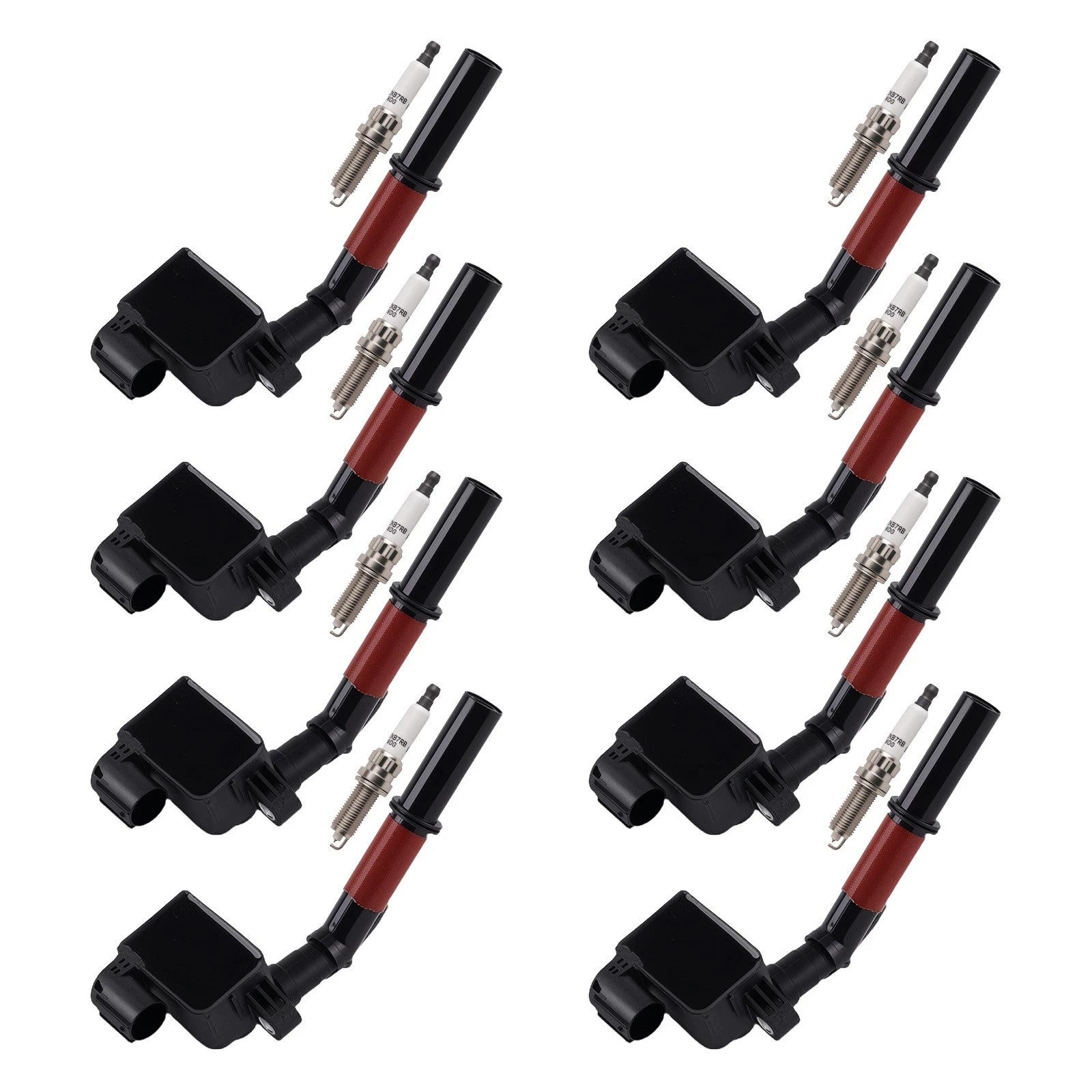 8pcs Ignition Coil + Spark Plugs for Mercedes ML63 AMG (2012–2015) UF748