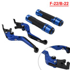 Blue Extendable Brake Clutch Lever Grip Set for BMW S1000R S1000RR (2010-2023)