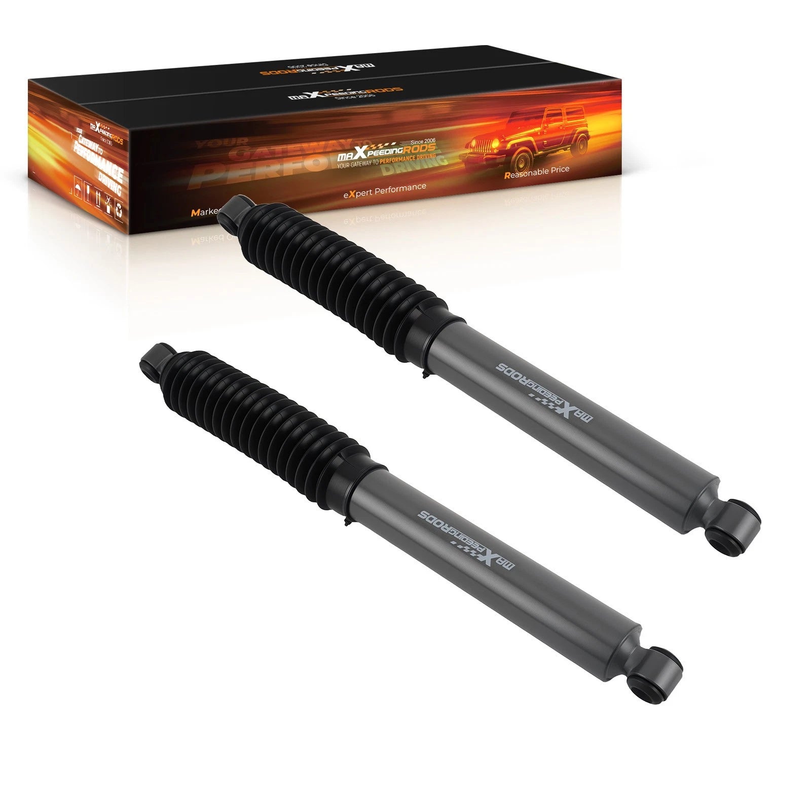 Performance Rear Lift Shocks Pair for Toyota Tacoma (1995–2004) 0-5.5" Dust Cover