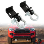 Pair of Tow Hook Brackets with D-Ring Shackles for Toyota Tacoma (2009–2023)